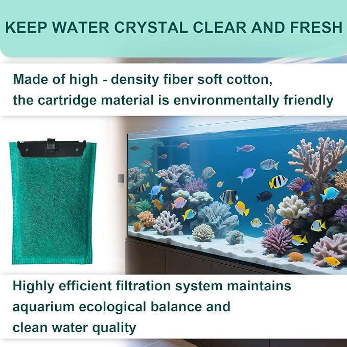14 Bio-Bag Medium Filter Cartridges with Foam Filters Compatible with Tetra Whisper Internal Power Filter 5-10 Gallons and Whisper Bio-Bag Filters 10i/IQ10/PF10, ReptoFilter 20 Gallons