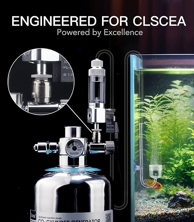 CO2 Bubble Counter with Solenoid Valve and Check Valve for CO2 Generator Water-Filled Version