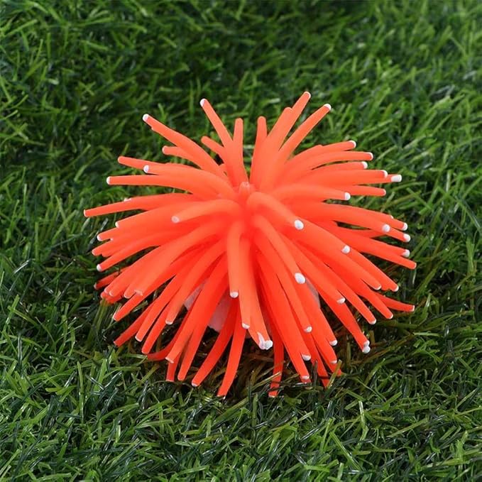 Artificial Aquarium Fish Tank Decoration, Silicone Coral Sea Anemone Fish Tank Ornament Underwater Plant Decor(Pink)
