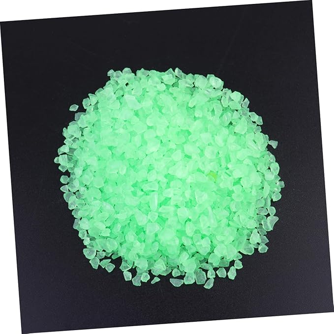 GARVALON 2pcs Colored Glass Decorative Sand for Aquariums and Landscapes Green Colored Sand for Fish Tank Decoration and Crafts for and Flowerpots