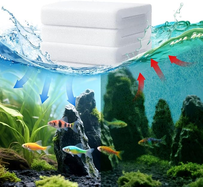 Aquarium Filter Floss Fish Tank Filter Media Aquarium Filter Pad for Fish Tank, Ponds,Garden, Saltwater,Fershwater,Plant, Trutle(39.37x3.94in White)