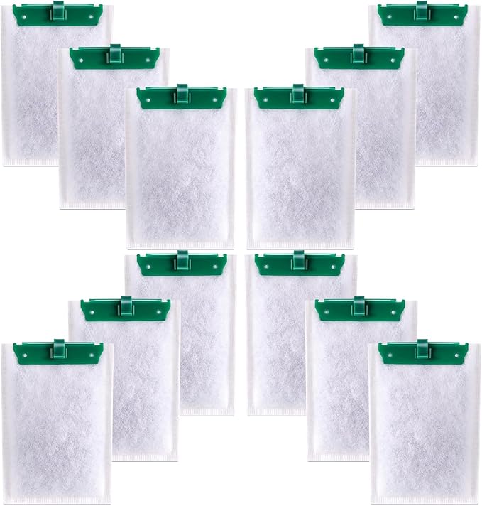 12 Pack Medium Filter Cartridges Compatible with Tetra Whisper Bio-Bag Filters Medium,for Whisper 10i/IQ10/PF10 and Repto Filter 90 GPH,for Aquarium Filter Cartridge