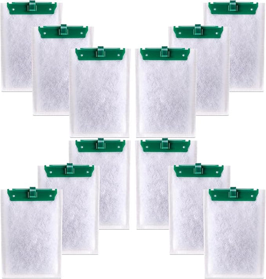 12 Pack Medium Filter Cartridges Compatible with Tetra Whisper Bio-Bag Filters Medium,for Whisper 10i/IQ10/PF10 and Repto Filter 90 GPH,for Aquarium Filter Cartridge