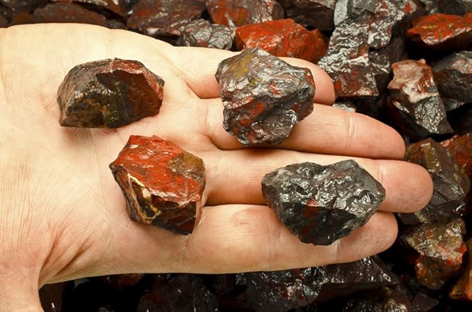 Fantasia Materials: 1 lb Brecciated Jasper Rough Stones from India