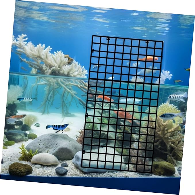 balacoo 1set Aquarium Panel Lattice Divider Suction Cups Black Easy to Install and Remove for Fish Separation and Breeding Versatile Aquarium Supplies