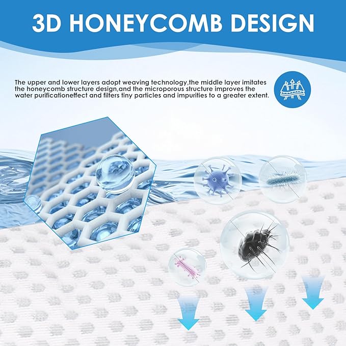 12 Pack 4 Inch Filter Sock, 150 Micron, Ring Honeycomb Filter Socks, Filter Socks for Saltwater Aquarium,Freshwater Aquarium Filter Bags, Filter Bags for Fish Tank