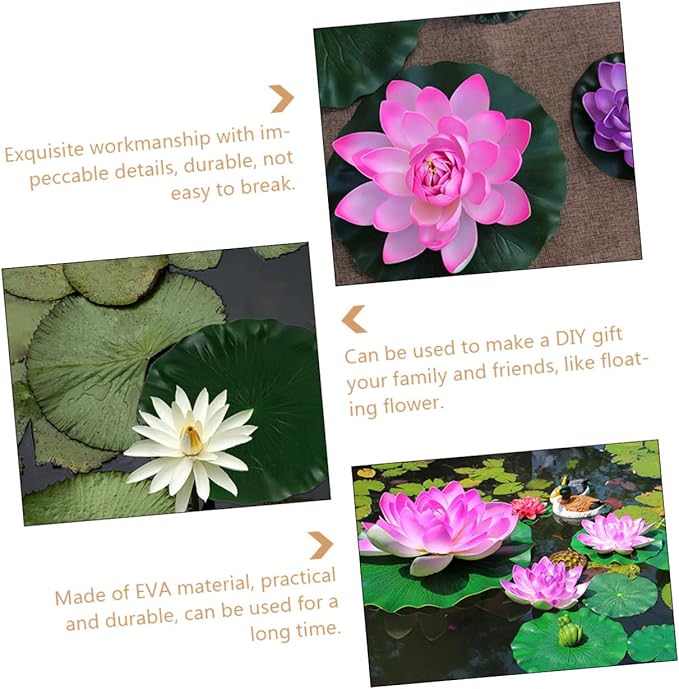 DOITOOL Pool Fish Tank Simulated Lotus Leaves Floating Lotus Leaf Fake s Leaf Ornament Aquarium s Leaves Fake Plant Decor Fishpond s Floating Pond Decor Photo Props
