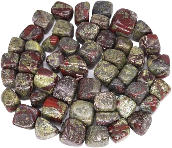 Natural Tumbled Stones Bulk Ore Gravel Specimen Healing Crystals Quartz Energy Minerals Tank Aquarium Home Decor Gem Decoration (Color : Dragon Blood Jasper, Size : 50g)