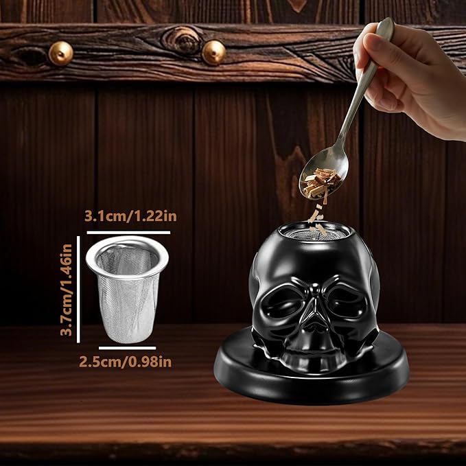 Whiskey Smoker Screen Filter - 6PCS 1.22" Diameter Screen Bowl Top Mesh Set, Stainless Steel, Washable, Mesh Screen Filter Bowl for Skull Cocktails and Whiskey Kit