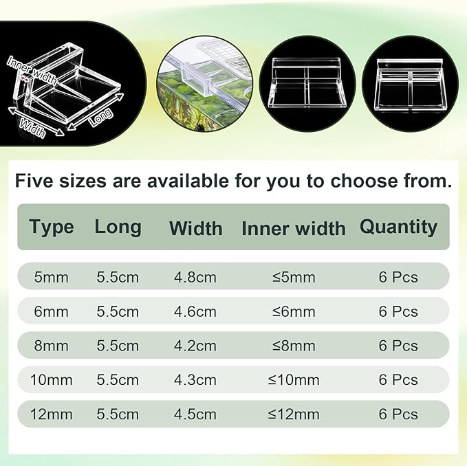 Sieral 2 Pcs Clear Aquarium Canopy and Embedded Network Set with 30 Top Cover Clips Polycarbonate 22.56 x 16.22 x 0.2 Inches for 75/90/110 Gallon Fish Tank Lids with Center Brace Aquariums Cover