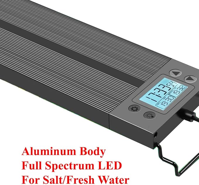 EverGrow LED Light Full Spectrum Fish Tank Lights White Blue Red Green Sunrise, Sunset for 24"-30" Tank