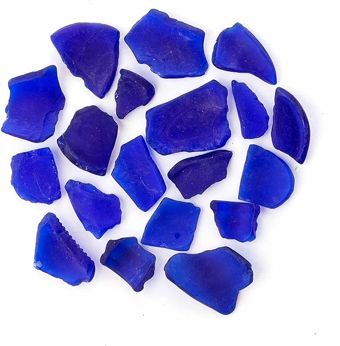 Galapagos (05131 Aquarium Sea Glass, Deep Sea Blue, 4lb Bag