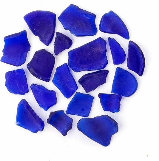 Galapagos (05131 Aquarium Sea Glass, Deep Sea Blue, 4lb Bag