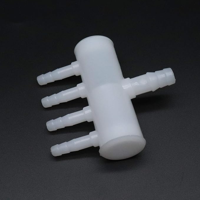 Xiaoyztan 5 Pcs Aquarium 4-Way Air Line Plastic Splitter Air Pump Tubing Connector for Air Flow Diffusion