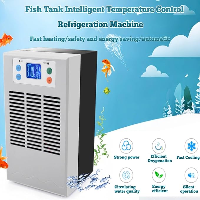 12V Aquarium Water Chiller Pump with 2M Hose, Cooling System for Fish Tanks, 1-3L/Min Circulating Pump, Efficient Water Cooling for Freshwater & Saltwater Aquariums
