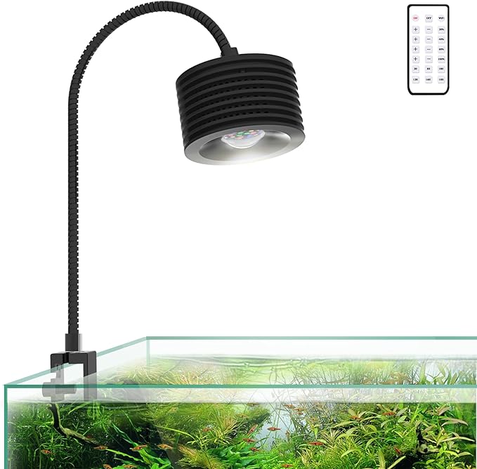 Lominie LED Aquarium Light Full Spectrum 25W Aquarium Plant Light for Freshwater Fish Tank Refugium with Remote Control