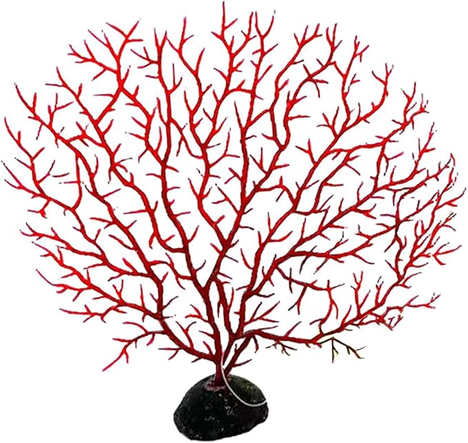 Lily Brown Artificial Coral Branch Faux Coral Aquariums Ornament Fish Tanks Landscape Sea Fan Coral Decorations Artificial Coral Branch