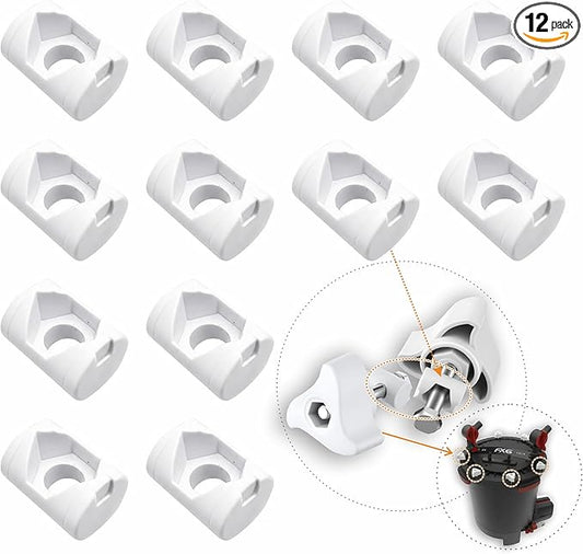 A20215 Lid Fastener Barrel Nuts, 12 Pack Lock Nut Replacement Parts for FX2 FX4 FX5 FX6 Canister Filters, Aquarium Filter Lid Fastener Parts