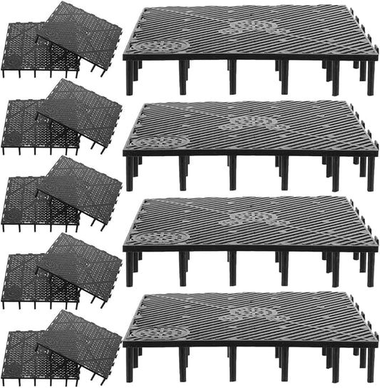 TEHAUX 20pcs Aquarium Undergravel, Undergravel Filter Aquarium Divider Tank Fish Tank Bottom Plate PVC Splicing Clapboard Bottom Fish Divider Stand for DIY Filtration in Aquascaping