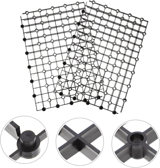 Mipcase 2pcs Aquarium Fish Tank Divider Trays Plastic Egg Crate Tray Grid Bottom Board Fish Separator 26x17.5x0.5CM Black