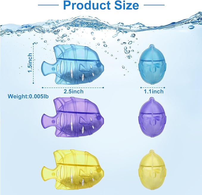 10PC Humidifier Cleaner Fish Universal Humidifier Tank Cleaner Cleaner(Blue Yellow Purple)