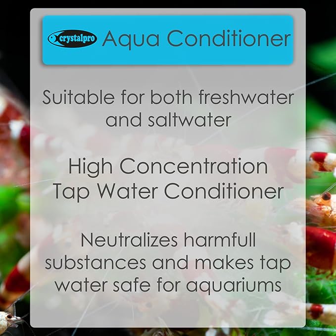 Crystalpro Aqua Conditioner - Treats 5000 Gallons - Aquarium Water Conditioner - Neutralizes Chlorine and Ammonia 16.9 Oz