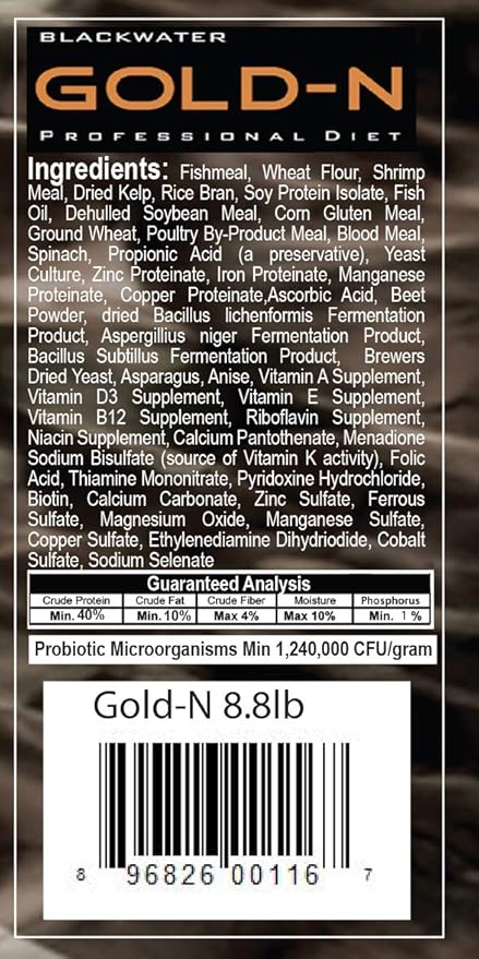 Blackwater Gold-N Premium Diet 8.8lb Medium Pellet