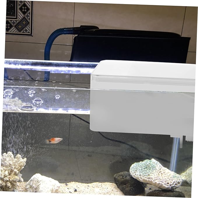 POPETPOP 1set Automatic Aquarium Fish Food Dispenser Silent Fish Feeder for Scheduled Feeding for Small Tanks No Batteries Required Standby Led Alert