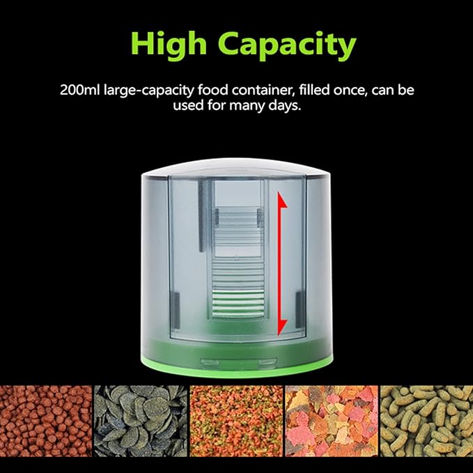 Automatic Fish Feeder for Aquarium,Auto Food Dispenser,Easy Programmable Fish Feeder for Aquarium, Small Fish Turtle Tank, Auto Feeding on Vacation Or Holidays Or Weekend