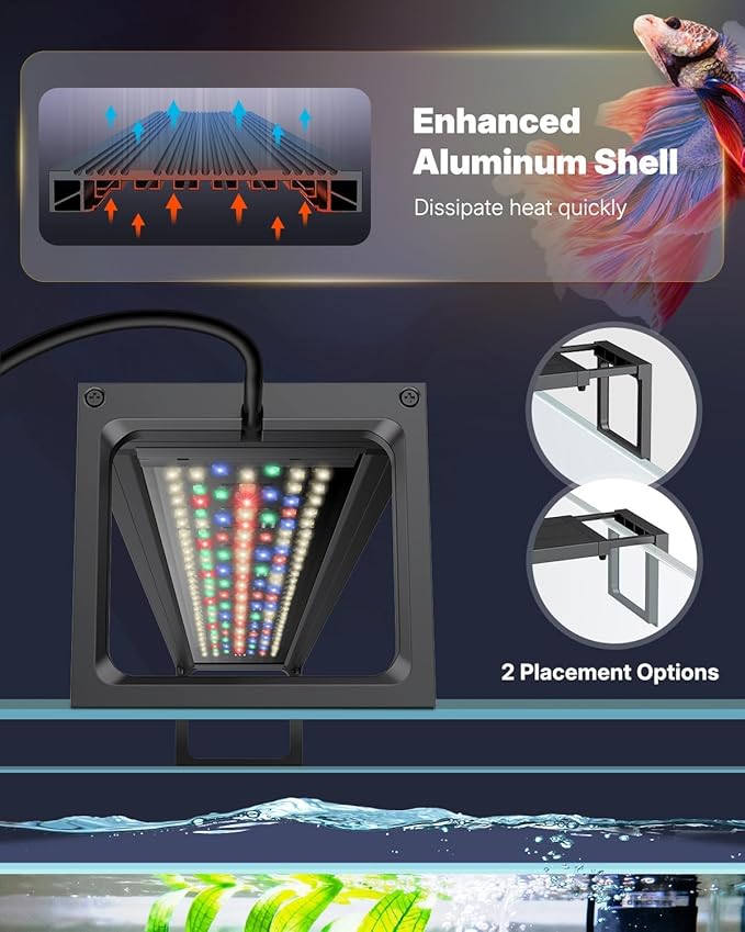 Pawfly Aquarium Light for Plants, 24 W Bluetooth Fish Tank Light, Full Spectrum Aquarium Lights for 30"-36" Fish Tanks, Extendable 24/7 LED Lights with Timer Modes & Adjustable Brightness