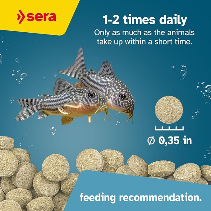 Sera Viformo Pleco Tabs 5.6 oz (250 ml) | Rich in gammarus & Seaweed Vitamins | Ideal for Bottom Feeders | No Artificial additives | Maintains Clear Water | 4% Protein-Rich gammarus