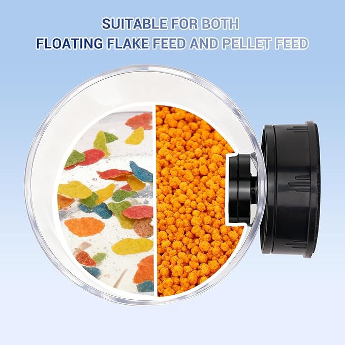 2 Pcs Magnetic Fish Feeder, Auto-Leveling Feeding Ring for Aquarium, Versatile Fish Tank Aquarium Accessories for Pellet, Flake, Frozen Food, Reduce Waste & Maintain Water