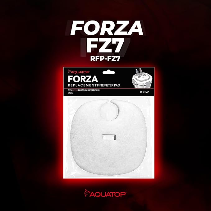 Aquatop Replacement White Filter Pads, 3 Pack – Fits Aquatop’s Forza FZ7 UV Canister Filters, Aquarium Filter Refills, Keeps Water Crystal Clear, Fish Filter Cartridge for Dirt & Debris