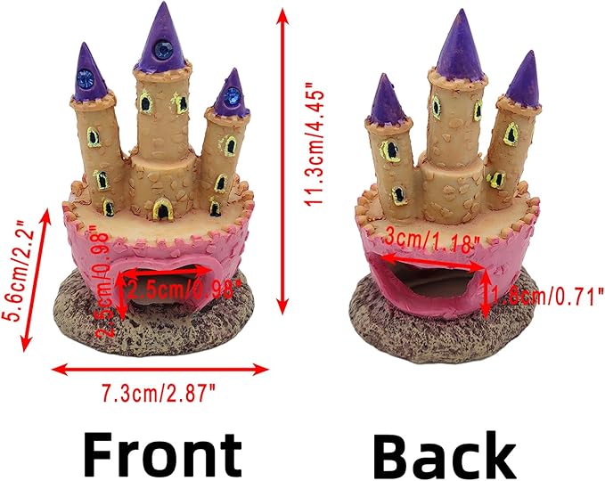 Aquarium Castle Decor with Artificial Starfish & Coral, Pink Fish Tank Accessories for Aquascape Enthusiasts, Sand Table DIY