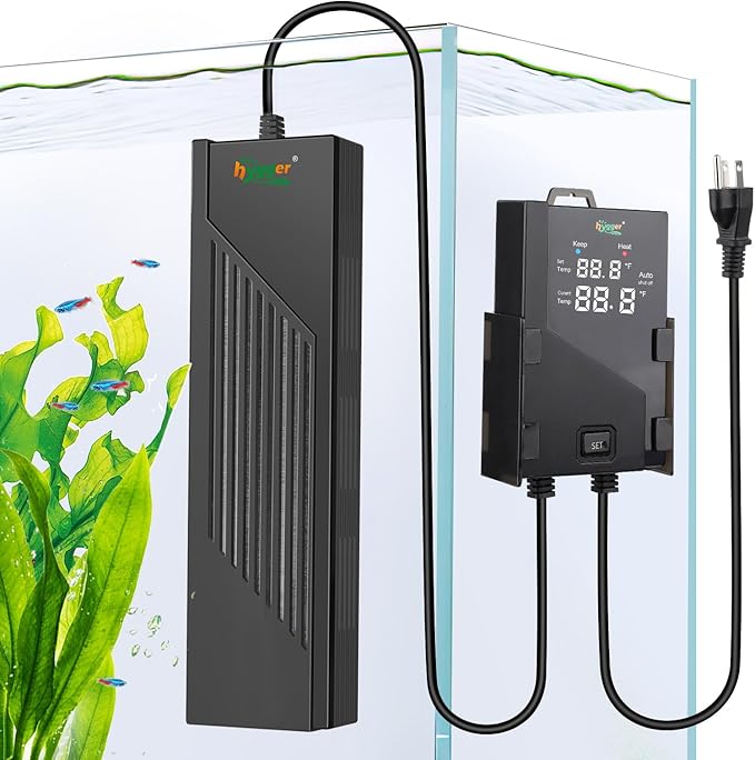 hygger Aquarium Heater with Intelligent Temperature Controller, 1000W for 130-260 Gallon Submersible Fish Tank Heater with Leaving Water Automatically Stop Heating System, for Freshwater Saltwater