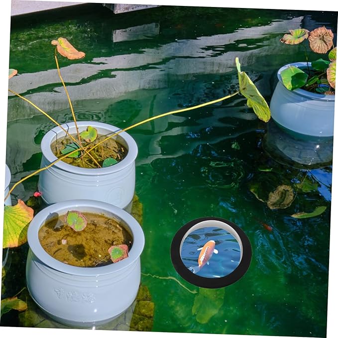 balacoo 2pcs Floating Fish Dome Transparent Cover Convenient Acrylic Floating Cover for Supplies Base for Easy Installation and Maintenance