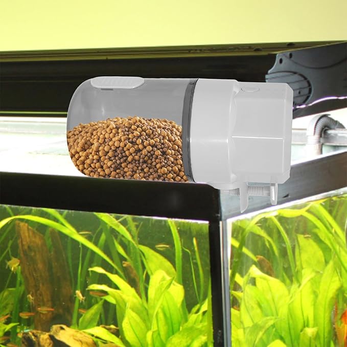 VALICLUD Automatic Fish Feeder for Aquarium and Pond Adjustable Timer Auto Fish Feeding Device Koi and Turtles