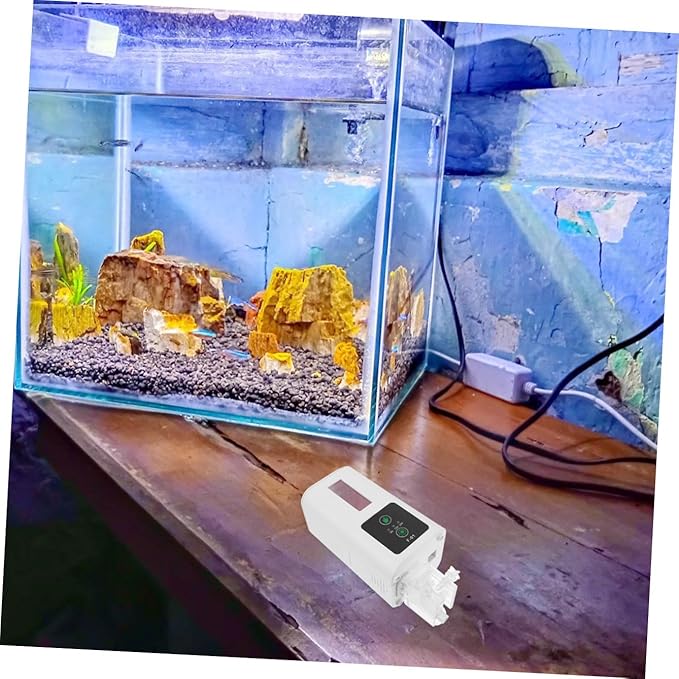 Beaupretty Automatic Turtle Feeder and Fish Tank Feeder with Timer Portable Electric Aquarium Feeding Ring for Small Aquariums and Turtles Smart for Fish Aquatic Pets