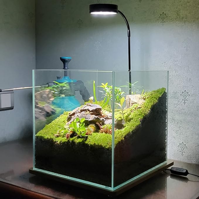 AREPK Aquarium Light Full Spectrum LED, for Under 7 Gallon Fish Tank, Light with Timer Auto On/Off, Betta Fish Tank,Indoor Plant Growth, Potted Plants, Succulent, Miniature Gardening Landscape (9)