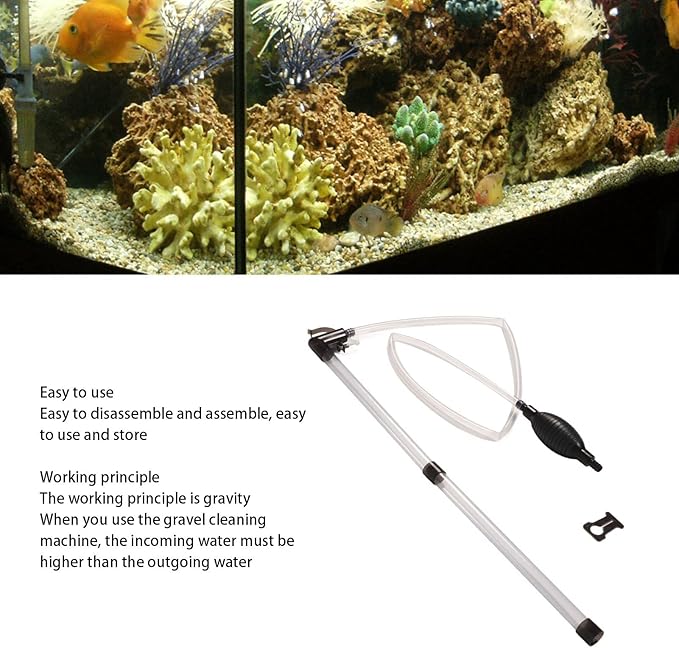 Manual Aquarium Water Changer, Siphon Gravel Vacuum Cleaner for Efficient Water Changing and Sand Cleaning in Home Aquariums, 1 Piece