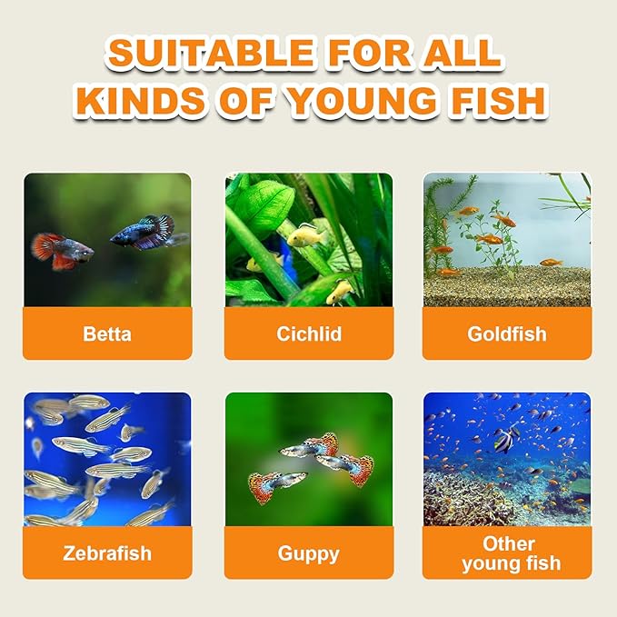Brine Shrimp Eggs Fish Food - Sea Monkey Eggs 90% Hatch Rate Aquatic Foods for Freshwater & Saltwater Fish, Shrimp, Fry (5oz)