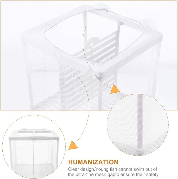 2Pcs Aquarium Fish Hatchery Box Tank Guppy Breeding Net Breeding Tank Baby Fish Separator for Baby Shrimp Guppy Clownfish