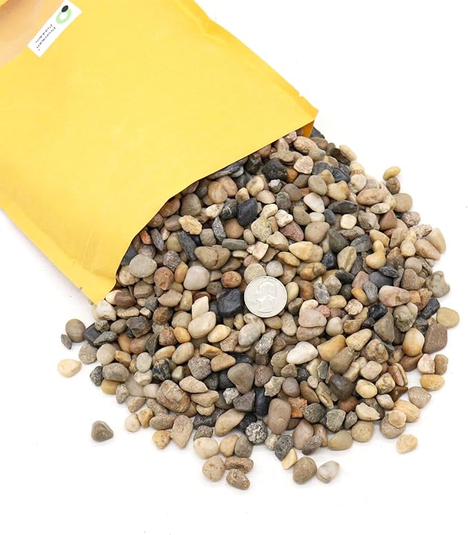 Rocks for Plants. Mixed Color Decorative Pebbles. 1/5 Inch 10 lbs. for Garden, Landscaping, Indoor, Vase fillers, Crafting, Succulents, pots, Plants (Mini, Mixed Color, 10)