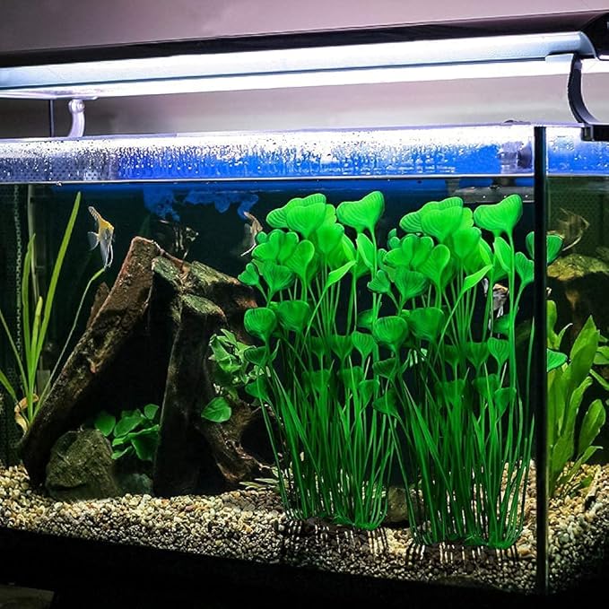 MyLifeUNIT Fish Tank Plants, 12 Pcs Artificial Aquarium Plants for Decorations Bundle