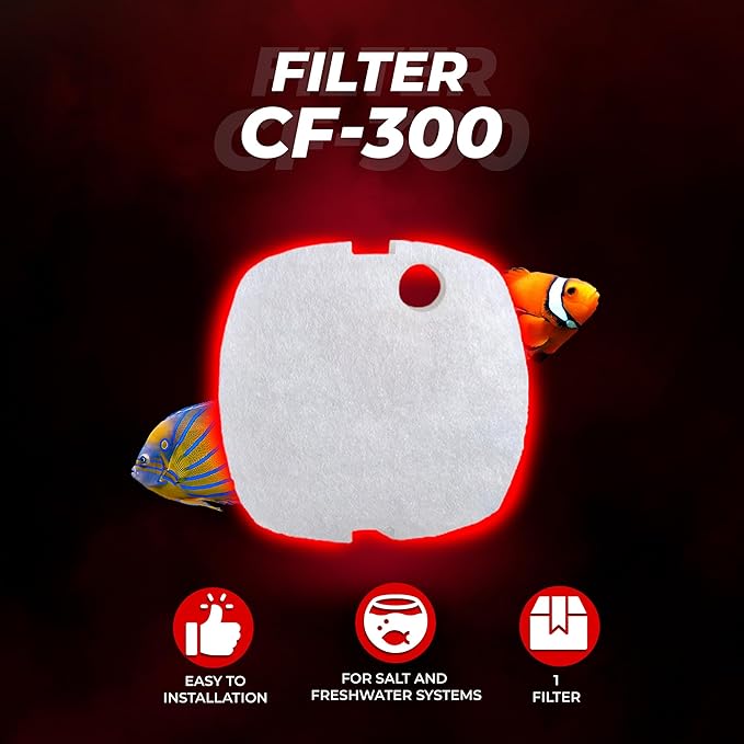 Aquatop Replacement White Filter Pads for CF-300 – Keeps Water Clear – Traps Dirt & Waste – Controls Organic Particles – Pack of 3