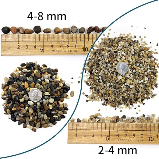 40LB Coarse Sand, Colored Rocks Pebbles, Quartz Sand for Cactus Bonsai, Succulent Plant Bonsai Paving, Vase Filling Decoration, Natural Sand for Fish Tank Decoration Paving(2-4mm)