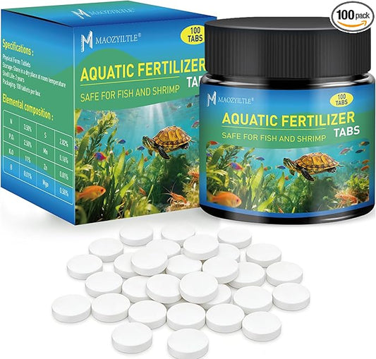 Root Tabs Freshwater Aquarium Plant Fertilizer, Slow-Release 100 Tabs 1g/Tab, Safe for Fish and Shrimp, for Planted Aquarium Substrate (100)