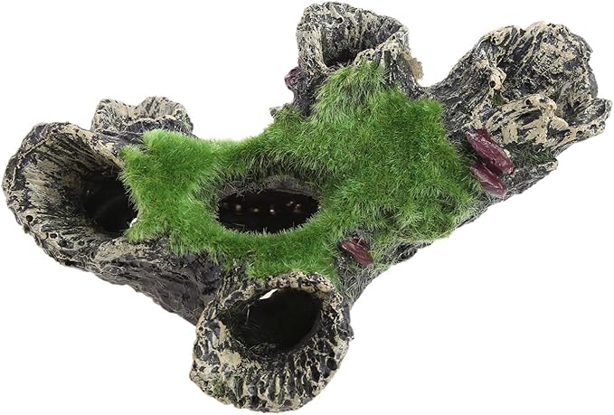 Aquarium Resin Cave Moss Tree Decoration Betta House Fish for Tank Accessories for Hermit Crabs Shrimp Guppy Heater Light Thermometers Gravel Sand Decorations Filter