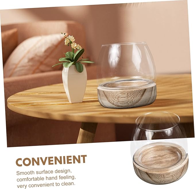 Multi-Functional Household Small Fish Bowl Glass Landscape Bottle Easy to Clean for Plant and Decor