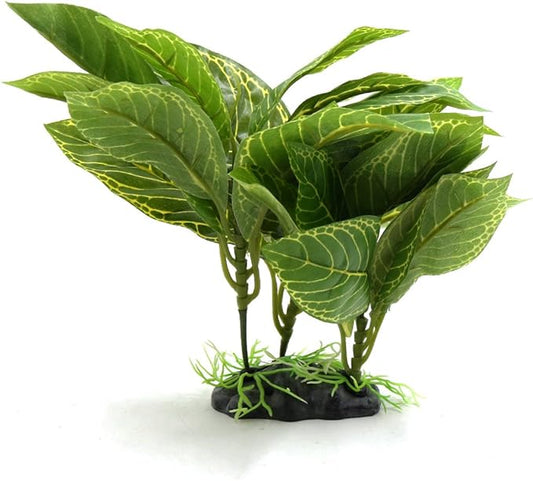 uxcell Green Plastic Terrarium Lifelike Plant Decor Ornament for Reptiles and Amphibians